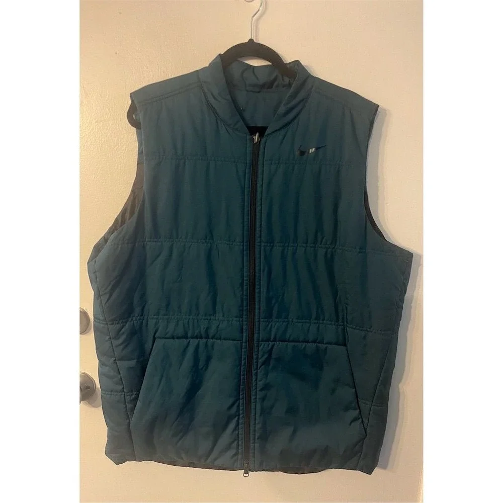 Nike Men's Full Zip  Reversible Windbreaker Puffer‎ Vest Size XL